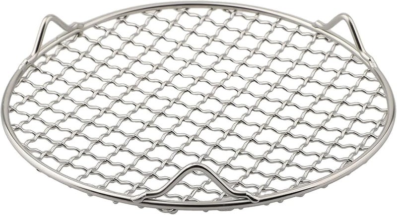 20 سم رف طبخ دائري من الفولاذ المقاوم للصدأ للخبز والتبخير والشوي وقلاية الهواء وطنجرة الطبخ وآمن في الفرن وغسالة الصحون - Image 3